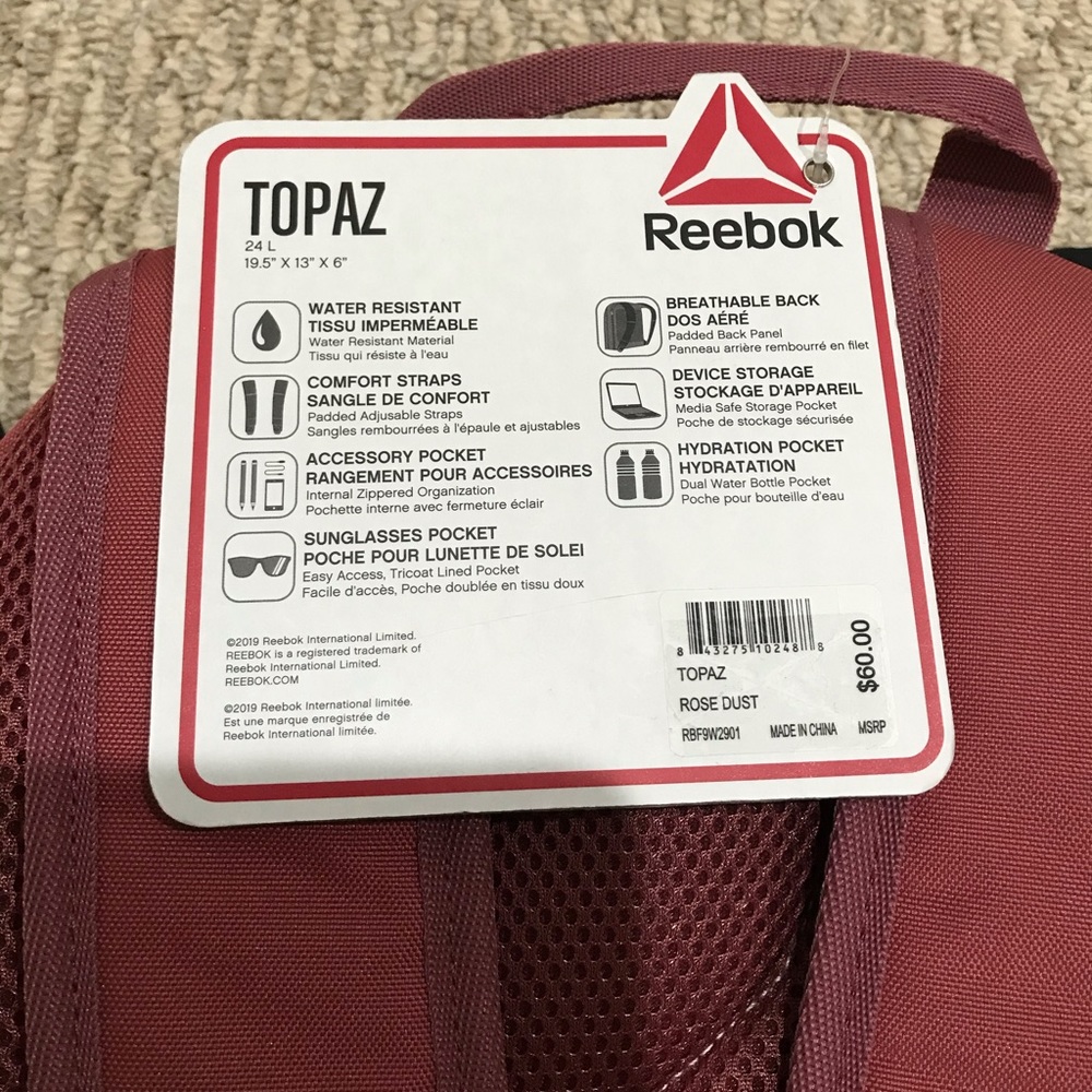 Reebok Topaz Laptop Backpack - Picture 4 of 6